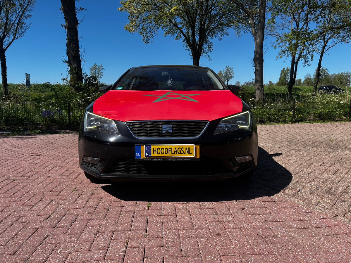 •	Motorkap vlag Marokko 🇲🇦